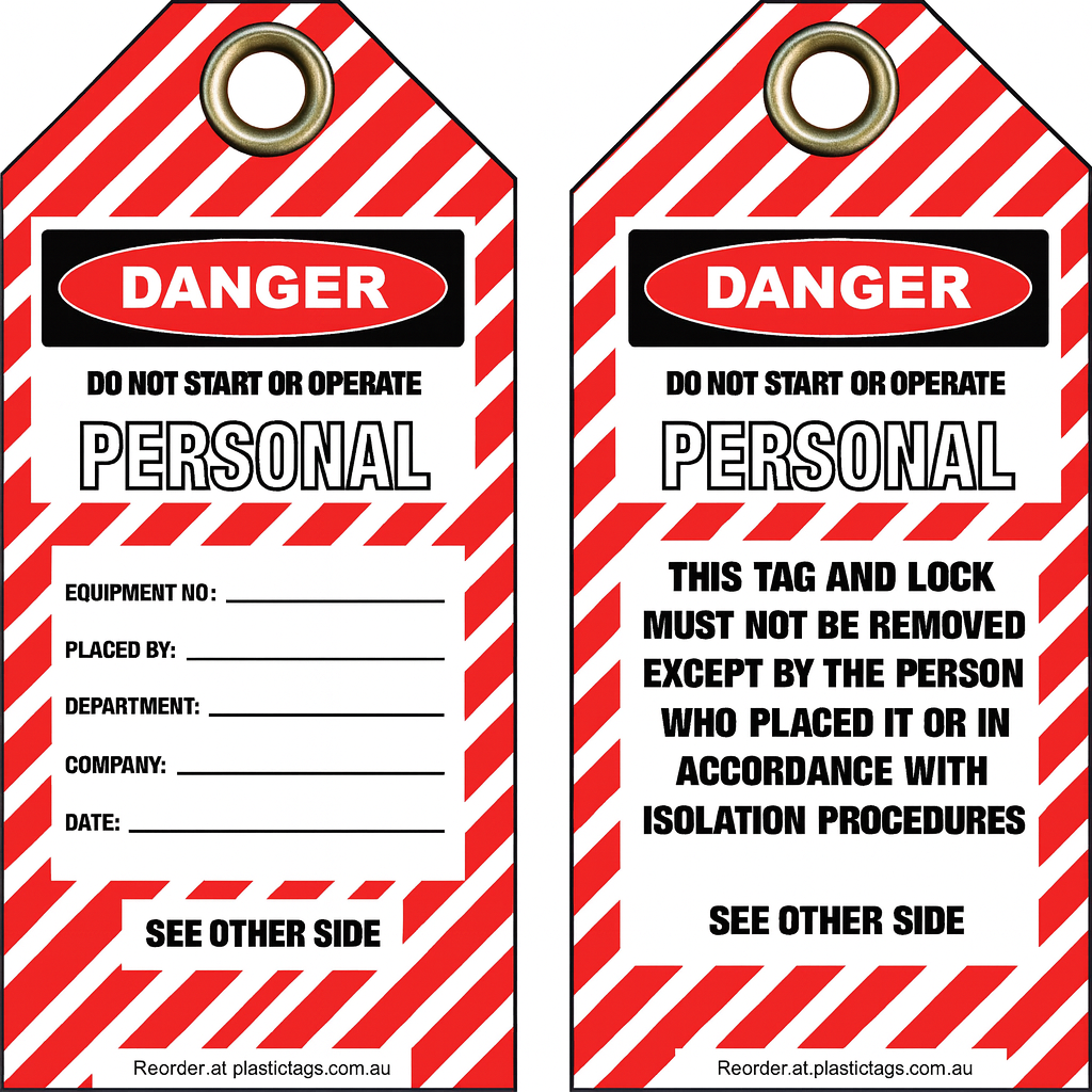 Do Not Operate (DNOB) or Start Personal Lockout Tag
